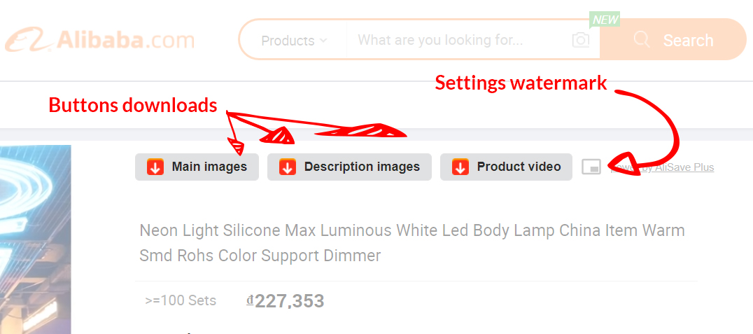 buttons aliexpress downloader image